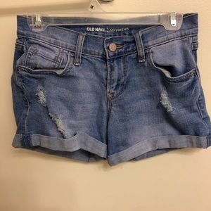 Blue jean shorts